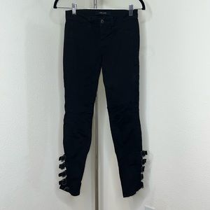 🔹 J Brand Moto Style Pants with Buckle Detail at Hem